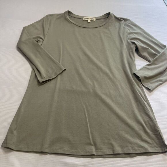 Johnny Was Calme Olive Green Top Size Medium - Picture 1 of 8